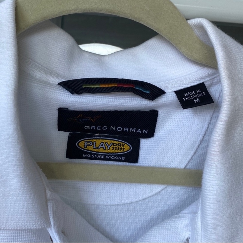 Greg Norman White Men’s Polo Shirt - Medium in Excellent Condition - Picture 3 of 16